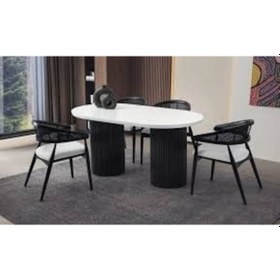 Resim Mobilgen Sadece Masa Kar Beyaz Lora Ayak 160 X 90 Orkide Masa Beyaz 