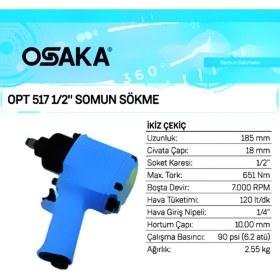 Resim Osaka Havalı Somun Sökme Sıkma Opt 517 1/2" 