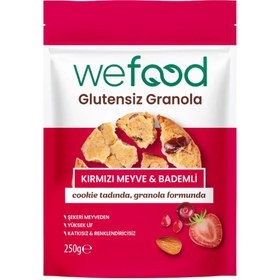 Resim WEFOOD Glutensiz Granola Kırmızı Meyve & Bademli 250g 