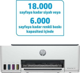 Resim HP Smart Tank 580 Fotokopi,Tarayıcı,Wi-Fi Mürekkep Tanklı Yazıcı (1F3Y2A) 