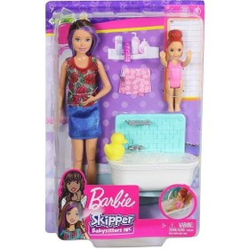 Resim Fhy97 Barbie Bebek Bakıcısı Bebeği ve Aksesuarları Oyun Seti 