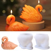 Resim 1 adet 3D Flamingo Silikon Kalıp, Kendin Yap Plaster Süsleri ve Aromaterapi Mumları için - Benzersiz Düzensiz Şekil, Kuş Temalı, Yaratıcı El Sanatları için Mükemmel 