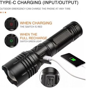 Resim Büro Ev Ofis İş Güvenliği İçin Şarjlı Lamba Yüksek Güç Spot Uzun Menzilli Işık Projektör Feneri 