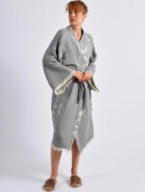 Resim Brandsmithshop Gri Crescent Eye Kimono Çok Renkli 