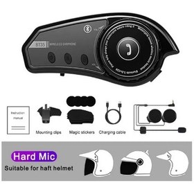 Resim Belirtilmemiş Bt35 Kask Kulaklık Bluetooth 5.0 Motosiklet Interkom Su Geçirmez Kablosuz Kulaklık 