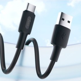 Resim Juo JCBS122-B 12w Usb-a To Type-c Silikon Hızlı Şarj Ve Data Kablosu Siyah 2 Metre 