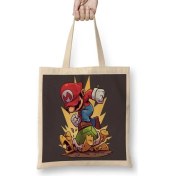 Resim Baskı Dükkanı Süper Mario 2 Bez Çanta Uzun Saplı 