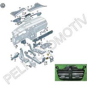 Resim Passat B8 Arka Konsol Havalandırma Izgarası 3G0819203 3G0819203A 