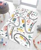 Resim FABBHOME Dijital Baskı Kaymaz Taban Makinede Yıkanabilir Çocuk Odası Halısı Bebek Odası Halısı 
