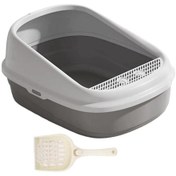 Resim Suntek Kedi Kumu Kutuları Büyük Yatak Lazımlığı L-gri 