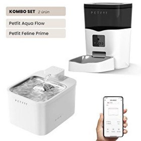 Resim Petfit Aqua Flow WiFi Akıllı Otomatik Kedi Köpek Su Pınarı - Feline Prime 3L Kameralı Akıllı Otomatik Mama Kabı 