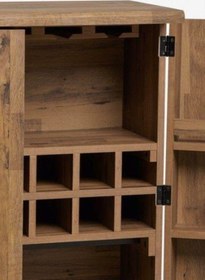 Resim NIDAGE Woodteks Ahşap Şaraplık - Içki Dolabı - Çok Amaçlı Erzak Dolabı 