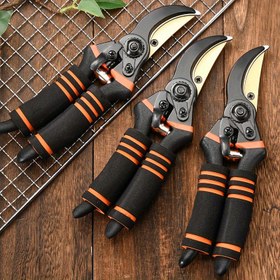 Resim 21.59cm Profesyonel Titanyum Bypass Budama Makasları (T13) - Süper Keskin Kalite Bahçe Makasları, Bahçe ve Peyzaj için Ağır Hizmet Tipi El Trimmeri, Bahçe Makasları|Ergonomik Sap|Keskin Kesme Kenarları, Bahçe Araçları 