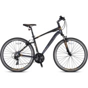 Resim Kron Tx 150 V-Fren 28 Jant 24 Vites Şehir Bisiklet Mat Siyah-Turuncu-Füme 51 cm 