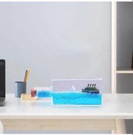 Resim Büro Ev Hediyesi İçin Şişe İçinde Hareketli Batmayan Gemi Figürü 