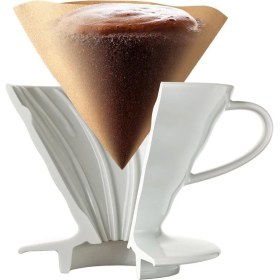 Resim Epinox Seramik Kahve Demleme V60 02 - Beyaz 