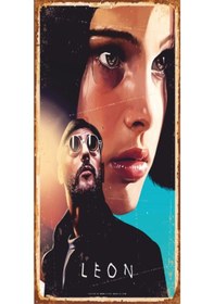 Resim leon mathilda (10 CM X 20 CM) mini retro ahşap poster 