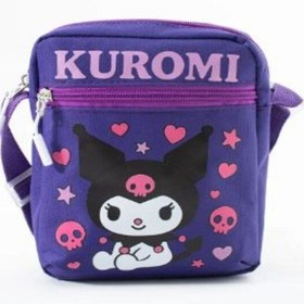 Resim Trg Polo Trg Kuromi Çocuk Omuz Çantası 3 Bölmeli Su Geçirmez Kumaş 21 16 6 Cm Koyu Mor 
