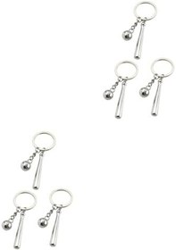 Resim Beyzbol Anahtarlık Seti Şık Araba Anahtarı Aksesuarı Çanta Dekorasyonu Için Yaratıcı Anahtarlık Tasarımı 