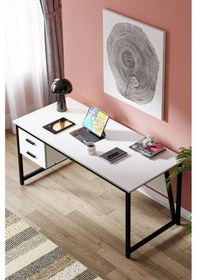 Resim Ms2c Çalışma Masası,ofis Masası - 70x160 Cm - Beyaz Ms2c - 160 - Beyaz 