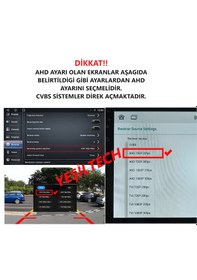 Resim Geri Görüş Park Kamerası 1080p Ahd 170 Derece Ahd-cvbs Park Çi... 