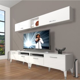 Resim Decoraktiv Eko 5200 Mdf Silver Tv Ünitesi Tv Sehpası Beyaz 