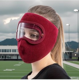 Resim Willowhaven Pembe 2li Takmali Ayarlanabilir Anti Fog Yüz Maskesi Tam Koruma Sürüş Outdoor Pembe + Pembe 