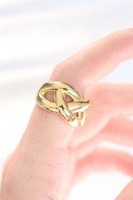 Resim NETWORK ART Düğüm Model Gold Renk Ayarlanabilir Yüzük - Lisinya 