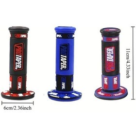 Resim Chuangyinshop Kaymaz Motorcycle Tutacak Full Color Blue Sentetik Kauçuk Evrensel Direksiyon Kılıfı Rahat Tutuş 