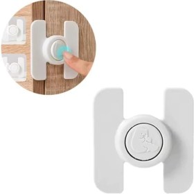 Resim AyrStore Sunup SN-28751 Düğmeli Tip Dolap ve Çekmece Çocuk Güvenlik Kilidi 