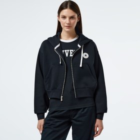 Resim Converse Retro Full-Zip Kadın Siyah Eşofman Üstü 