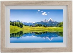 Resim 10 inç WiFi video görüntü aktarma fotoğraf çerçevesi, 2K 4K IPS ekran, 16G bellek, dokunmatik panel, LED göstergeli, iOS uygulaması ile uyumlu (AB fişi 100 – 240 V) 