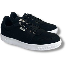 Resim Carrano Günlük Kullanım Erkek Keten Siyah Sneaker Ayakkabı 