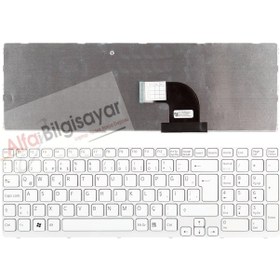 Resim Alfabilgisayar Sony Uyumlu Vaio Sve1511M1E, Sve1512M1E, Sve1513M1E Beyaz Renk Klavye, T 