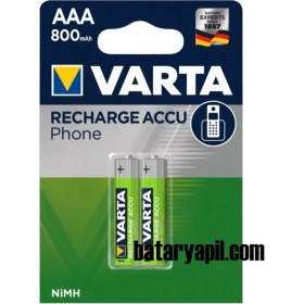 Resim Varta 20 Adet Varta AAA Şarjlı İnce Pil 