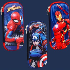 Resim Marvel Spider-Man, Captain America ve Iron Man Büyük Kapasiteli Kalem Kutusu, Fermuarlı Kolay Taşıma, Şirin Baskılı Kırtasiye Organizatörü, Eğlenceli Tasarım, İdeal Doğum Günü Hediyesi 