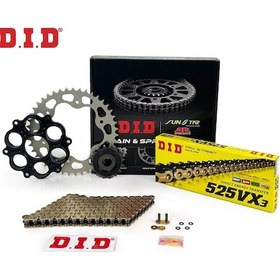 Resim Dıd Zincir Dişli Seti Ducatı Monster 1100 Abs 1100 Cc 2010-2011 / Zincir : Dıd-525vx3 Gold -104 / Dişli: Jt 15t - Sunstar 39t 