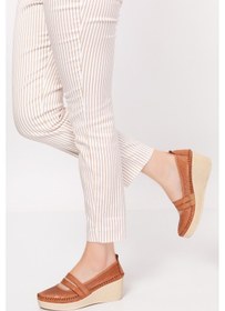 Resim Artı-Artı014-14153-7 Hakiki Deri Ortopedik Kadın Tabaı Ayakkabı 