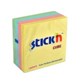 Resim Hopax Stıckn 4 Renk Pastel 400 Yaprak Yapışkanlı Not Kağıdı 76 X 76 Mm 