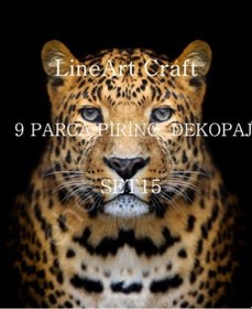 Resim Lineart Pirinç Dekopaj Kağıdı 9 Parça Set-015 