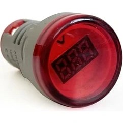 Resim Cekar Store Mini Dijital Voltmetre 22MM Ac 60-500V LED Kırmızı Işık 