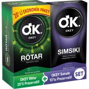 Resim Okey Rötar 20'li Prezervatif + Okey Sımsıkı 10'lu Prezervatif 
