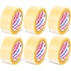 Resim Nuga Bant 45 mm x 100 mt Şeffaf Koli Bandı Hotmelt Red 6 Adet 