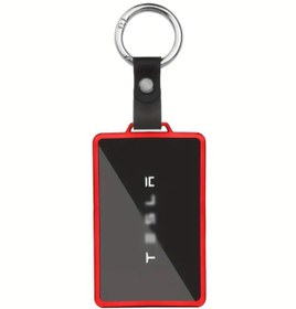 Resim Model Y İçin Kart Koruyucu Kılıf Kırmızı Renk - Anahtarlık - Kart Koruyucu 