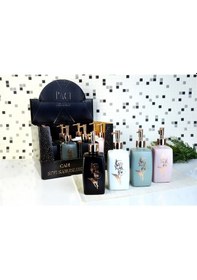 Resim Paçi Auro Cam Sıvı Sabunluk Altın - Bakır - Siyah 