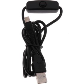 Resim Flameer Ahududu Pi 3 2 B A Için On / Off Anahtarı ile Mikro USB Güç Şarj Kablosu (Yurt Dışından) 