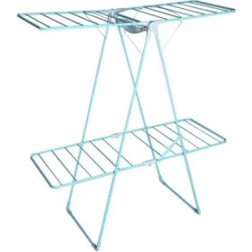 Resim Asvera Mavi İki Katlı Çamaşır Kurutmalık - İkiz Çamaşır Kurutma Askısı 