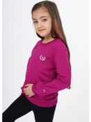 Resim Toontoy Kız Çocuk Göğüsü Tn Baskılı Sweatshirt Mürdüm 