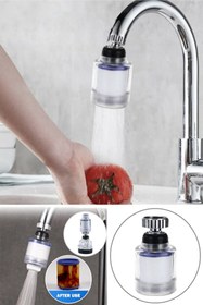 Resim KUSTAR Kireç Önleyici Musluk Başlığı 360 Derece Döner Filtreli Ve Su Tasarufflu 
