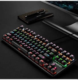 Resim Yusoft Leaven K550 Kablolu 87 Tuşlu Rgb Türkçe Karakterli Mekanik Klavye 